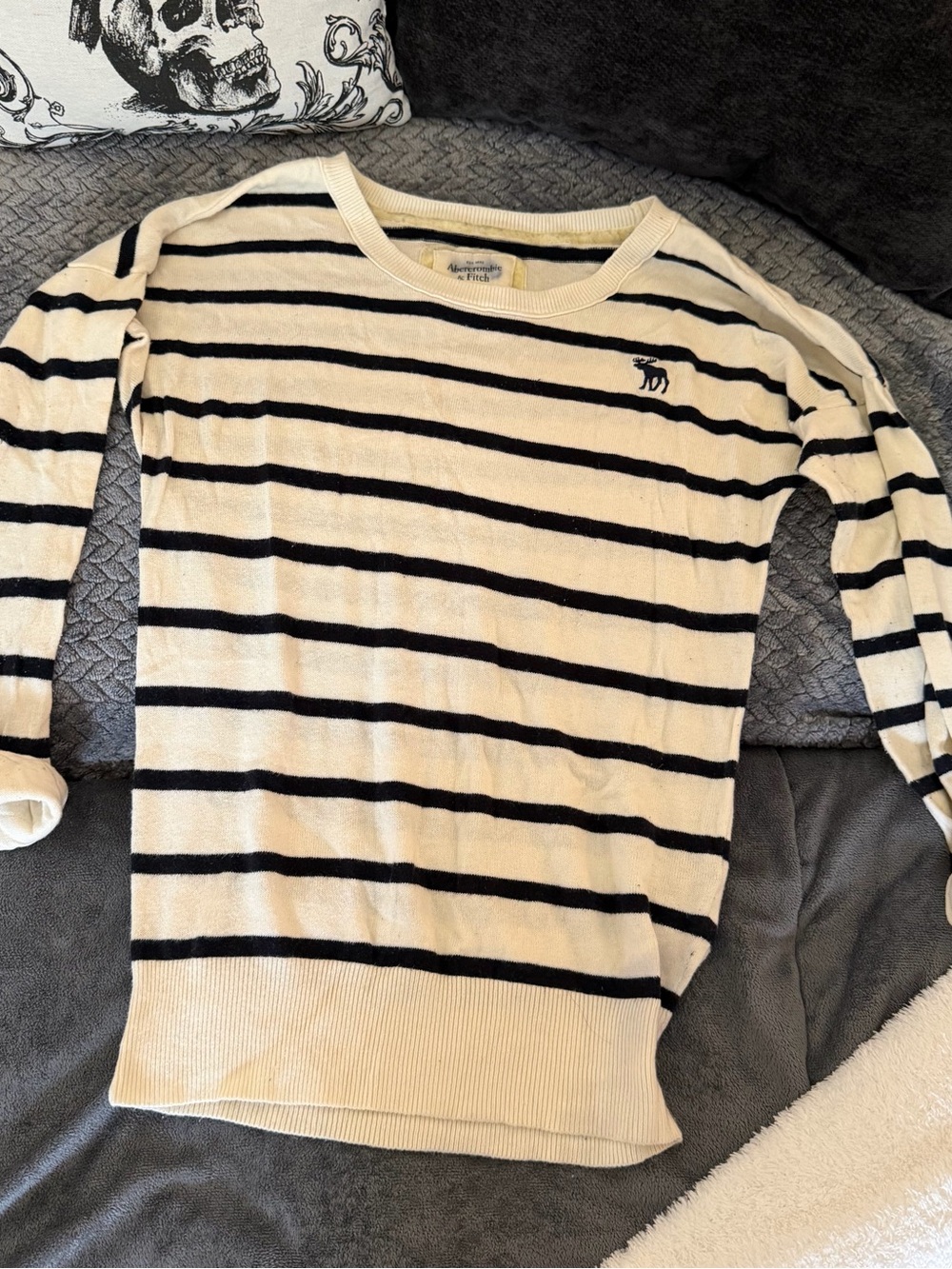 vintage Abercrombie & fitch striped navy top